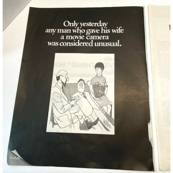 Kodak Instamatic Movie Camera Vintage Print Ad 1968 Magazine 2 Page Original - Picture 2 of 8
